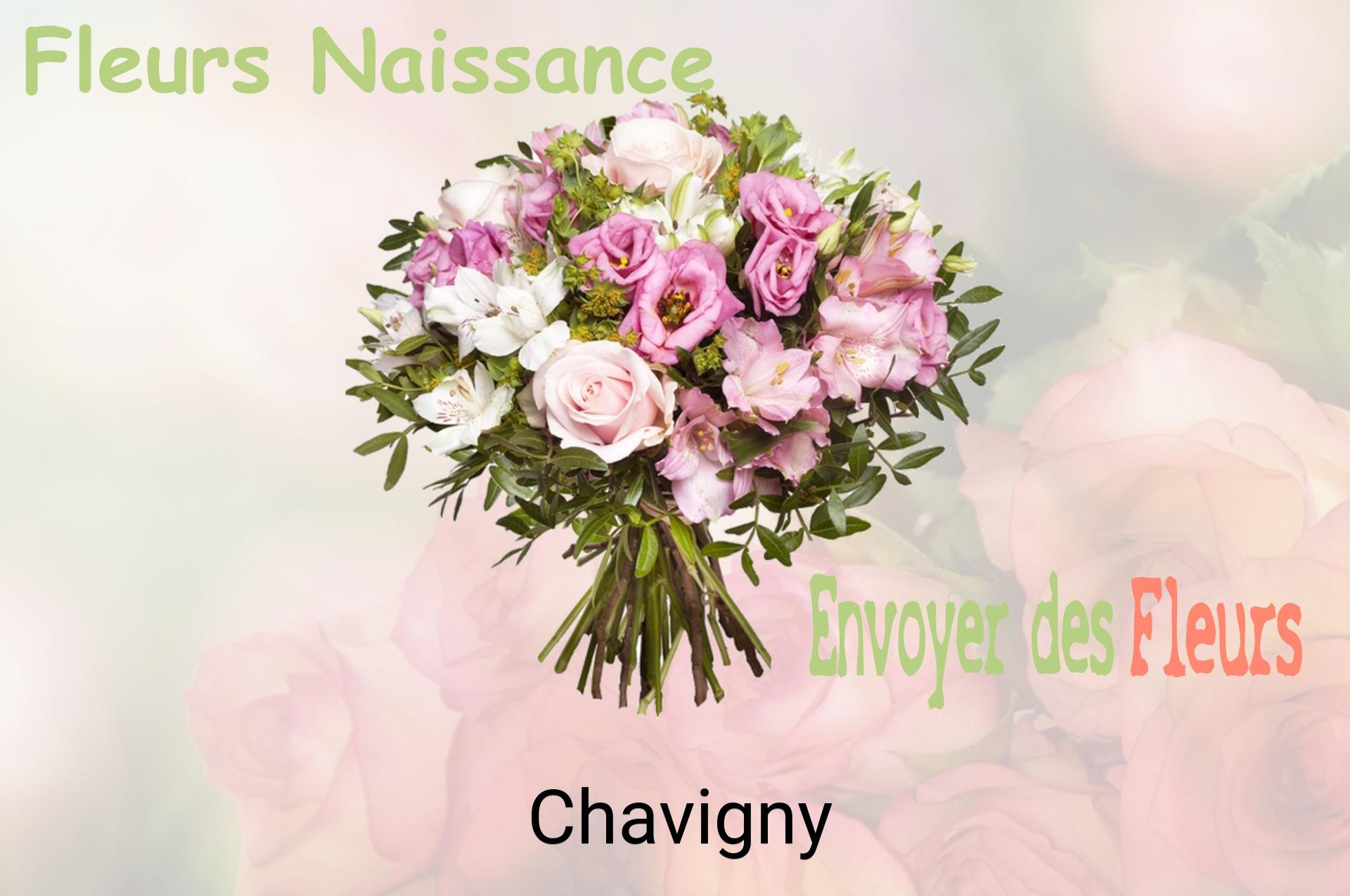 Bouquet de fleurs de naissance livré à Chavigny